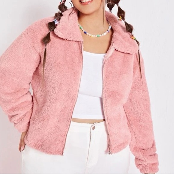 Faux fur jacket with o-ring zip - Picture 1 of 1